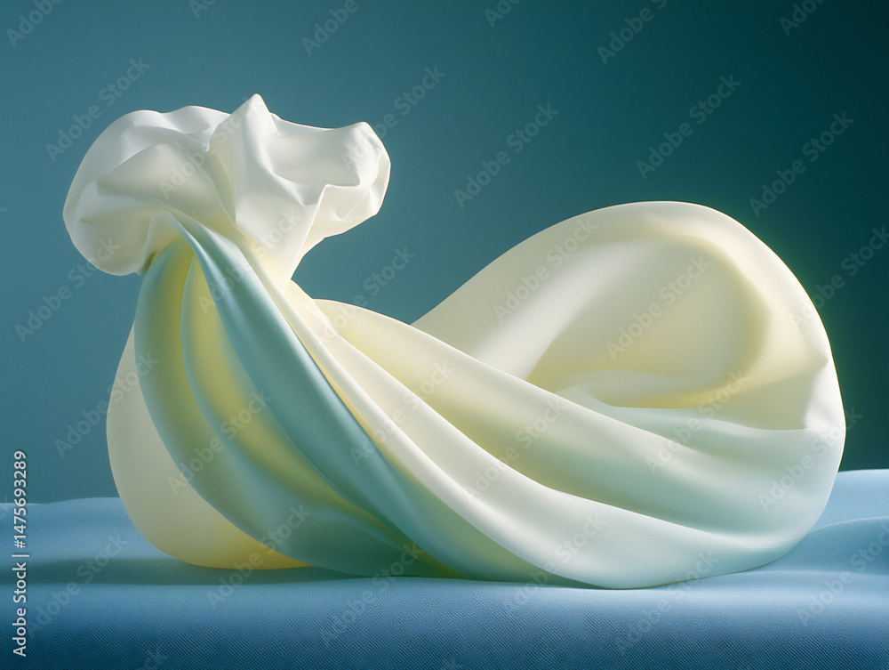 Poster abstract forms of wet crumpled paper