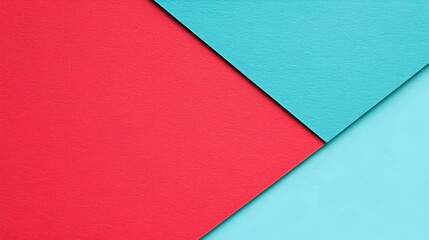 Abstract red, blue, and teal paper geometric background; ideal for design projects