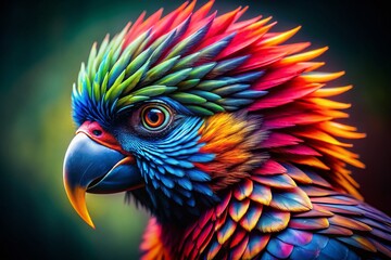 Obraz premium Close-Up HD 8K Bird Wallpaper: Detailed Feather Texture & Intense Gaze