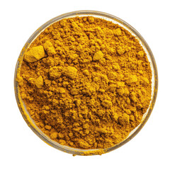 Ground turmeric in a small glass bowl