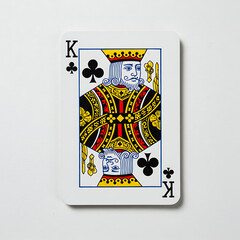 King of Clubs Playing Card Detailed Closeup