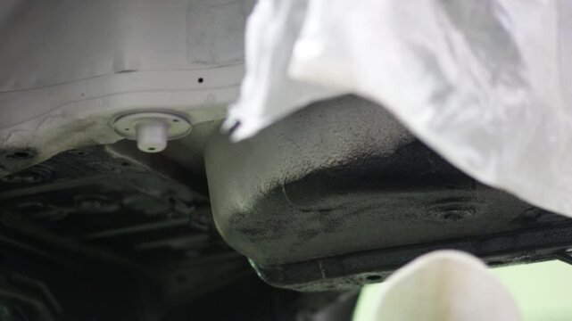 treatment of the car body bottom with anti-corrosion compound