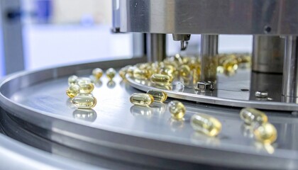 薬のカプセルが製造される工場