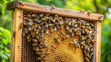 Beehive with partially closed cells,, wildlife, fauna,  wildlife, fauna, insects