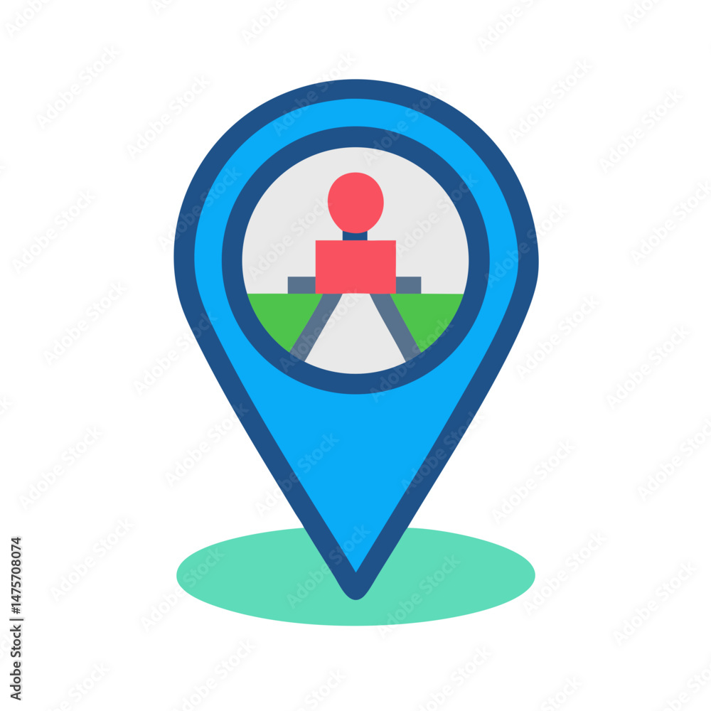 Aufkleber simple location pin icon for maps and navigation systems