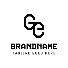 Letters GE Monogram Logo, suitable for any brand with EG or GE initials