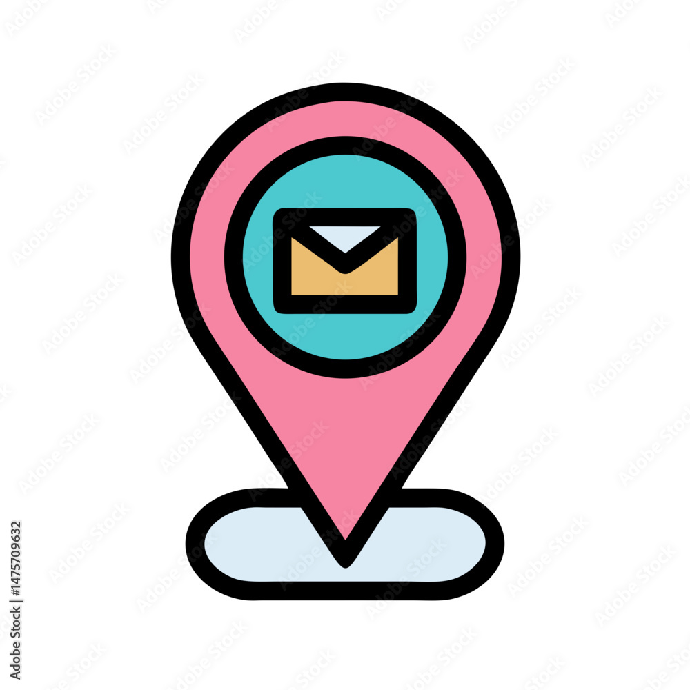 Poster email location pointer icon for contact us page