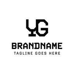 Letters GY Monogram Logo, suitable for any brand with YG or GY initials