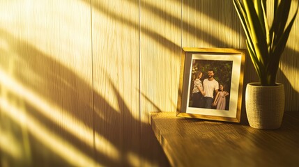 Heartwarming Family Photo in Cozy Natural Light Setting