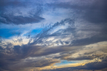 dramatic sky with clouds