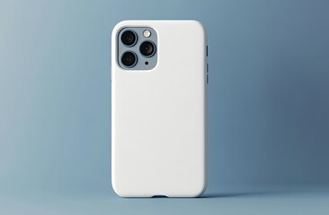 Plain white phone case, sleek design, camera cutout