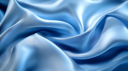 Fototapeta premium Light blue silk fabric texture
