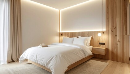 木のぬくもり溢れる北欧風ホテル客室