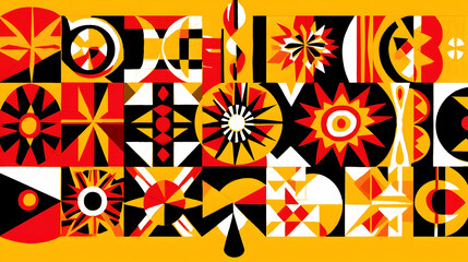 Abstract geometric art, vibrant colors, background pattern, design element for website or print