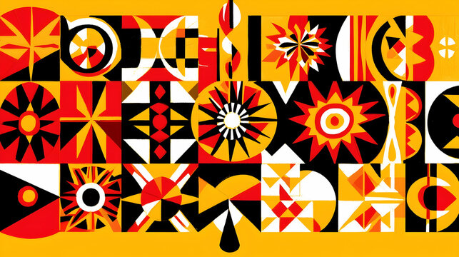 Abstract geometric art, vibrant colors, background pattern, design element for website or print