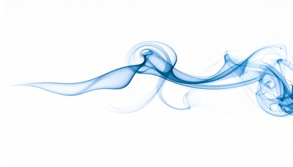 Abstract swirl of smoke on white background