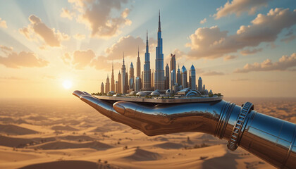 Ethereal landscape with majestic structure and golden hour lighting wonderful artwork with peaceful ambiance otherworldly structure in dreamlike setting inspiring and abstract image