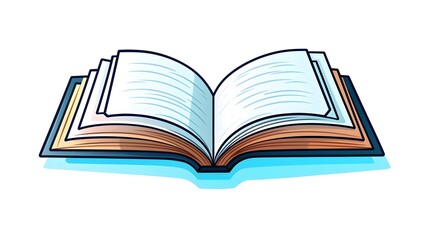 Open Book Cartoon Vector Symbol Icon Design - Beautiful and Creative Illustration