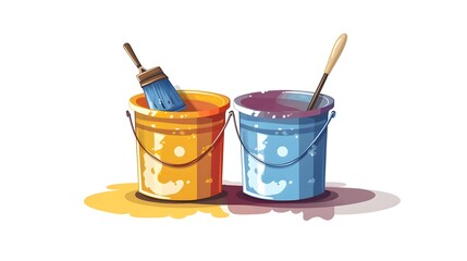 Professional paint bucket design for construction work, repair, and reconstruction projects