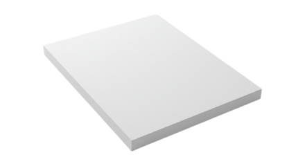 Clean white sheet of paper on a white background, symbolizing minimalism, simplicity, and creativity. Ideal for writing, planning, or showcasing the potential for new creative projects or designs.