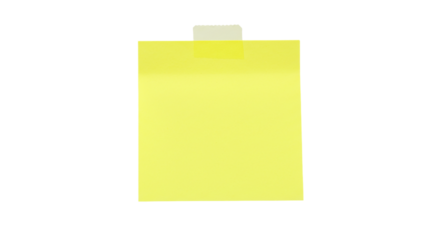 Yellow Sticky Note: High-Resolution Image