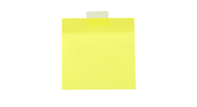 Yellow Sticky Note: High-Resolution Image