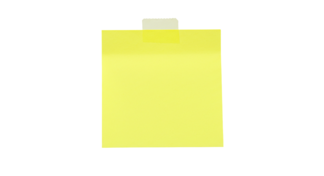 Yellow Sticky Note: High-Resolution Image