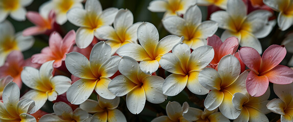 Obraz premium Frangipani Bloom Spiral