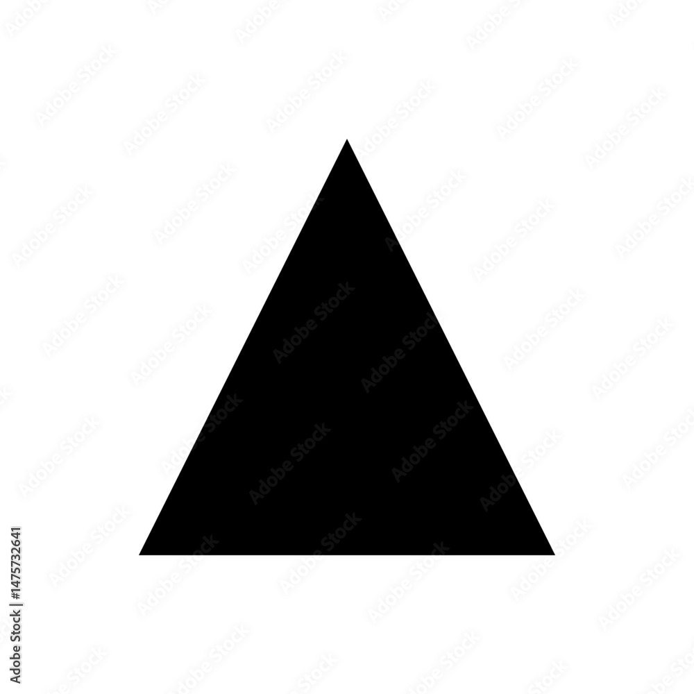 Poster a simple black triangle shape isolated on a white background creating a minimalist and modern design