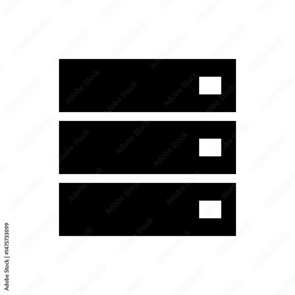 Poster three horizontal black bars with white squares on the right side in a minimalist abstract compositio