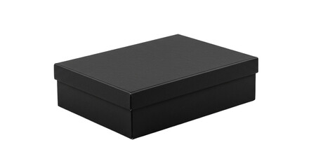 Fototapeta premium Black Gift Box: Small, Rectangular Cardboard Packaging Real estate business ,technology ,selling ,purchasing ,agreement ,$