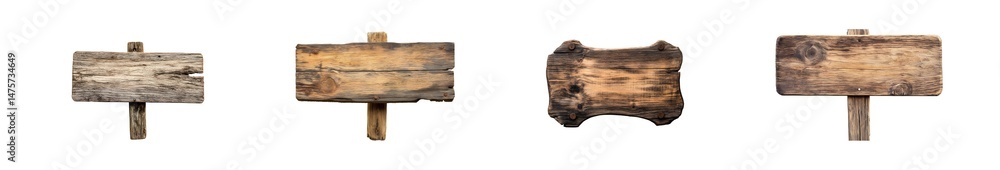 Poster set of abstract design with muted tones and shapes. isolated on transparent background