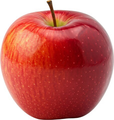 Fresh red apple isolated on transparent background