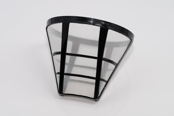 Coffee Filter Nylon Mesh Cone Filter Basket with Handle for Coffee Machines, Coffee Machine...