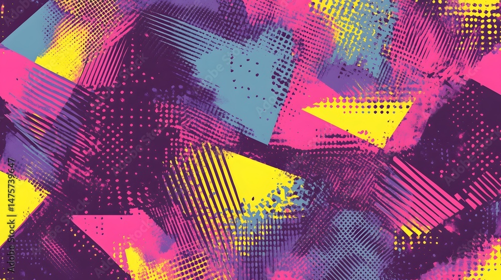 Aufkleber abstract pattern design with vibrant color combinations.
