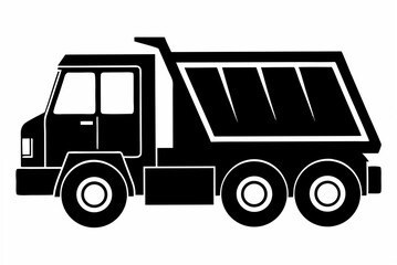 Fototapeta premium dump truck silhouette vector