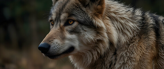 Obraz premium Gray Wolf Close-Up