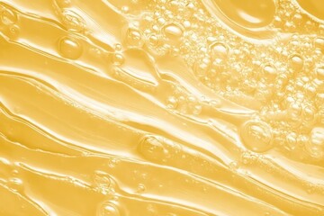 Cream gel yellow orange retinol or vitamin c transparent cosmetic sample texture