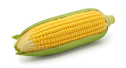 A close-up of corn kernels scattered on a white surface, highlighting their glossy texture and natural yellow hue.