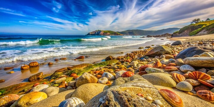 Macro Photography: Textured Rocks & Sand, Areacova Beach, Galicia Coastline