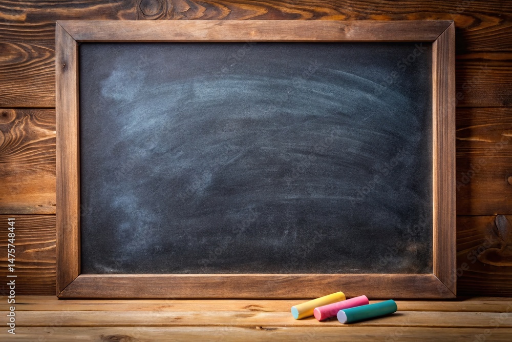 Poster macro photo of empty chalkboard texture: perfect background for text and design