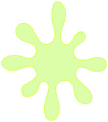 Organic form resembling flower petals with asymmetrical ink flow and liquid expansion patterns.