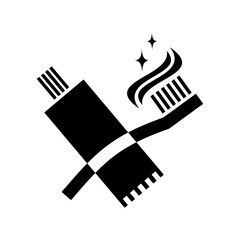 Toothpaste and toothbrush symbol representing dental hygiene practices for healthy teeth and gums