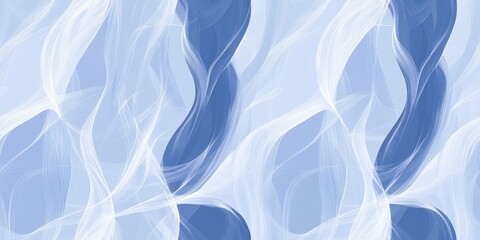 Soft Blue Waves Flowing Gently Against Light Background, Creating a Serene and Calming Atmosphere for Relaxation and Inspiration