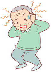 病気・疾患のイラスト - 頭痛・片頭痛・群発頭痛・緊張型頭痛