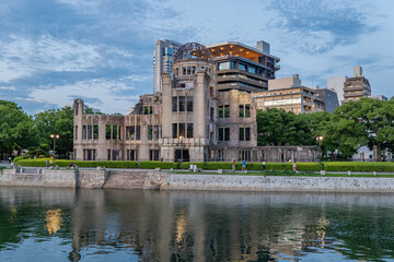 Fototapeta premium Hiroshima, Japan - 07.17.2024: Hiroshima Atomic Bomb Dome