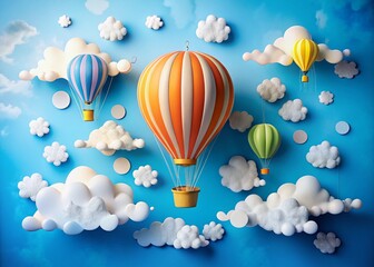 Obraz premium Paper Art Balloon with Dollar Sign: Business & Home Finance Concept