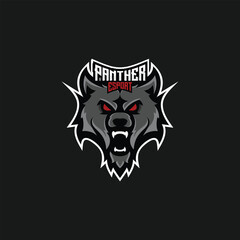 panther mascot esport logo for game team illustration