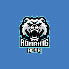bear mascot esport logo for game team illustration