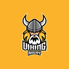 viking mascot esport logo for game team illustration